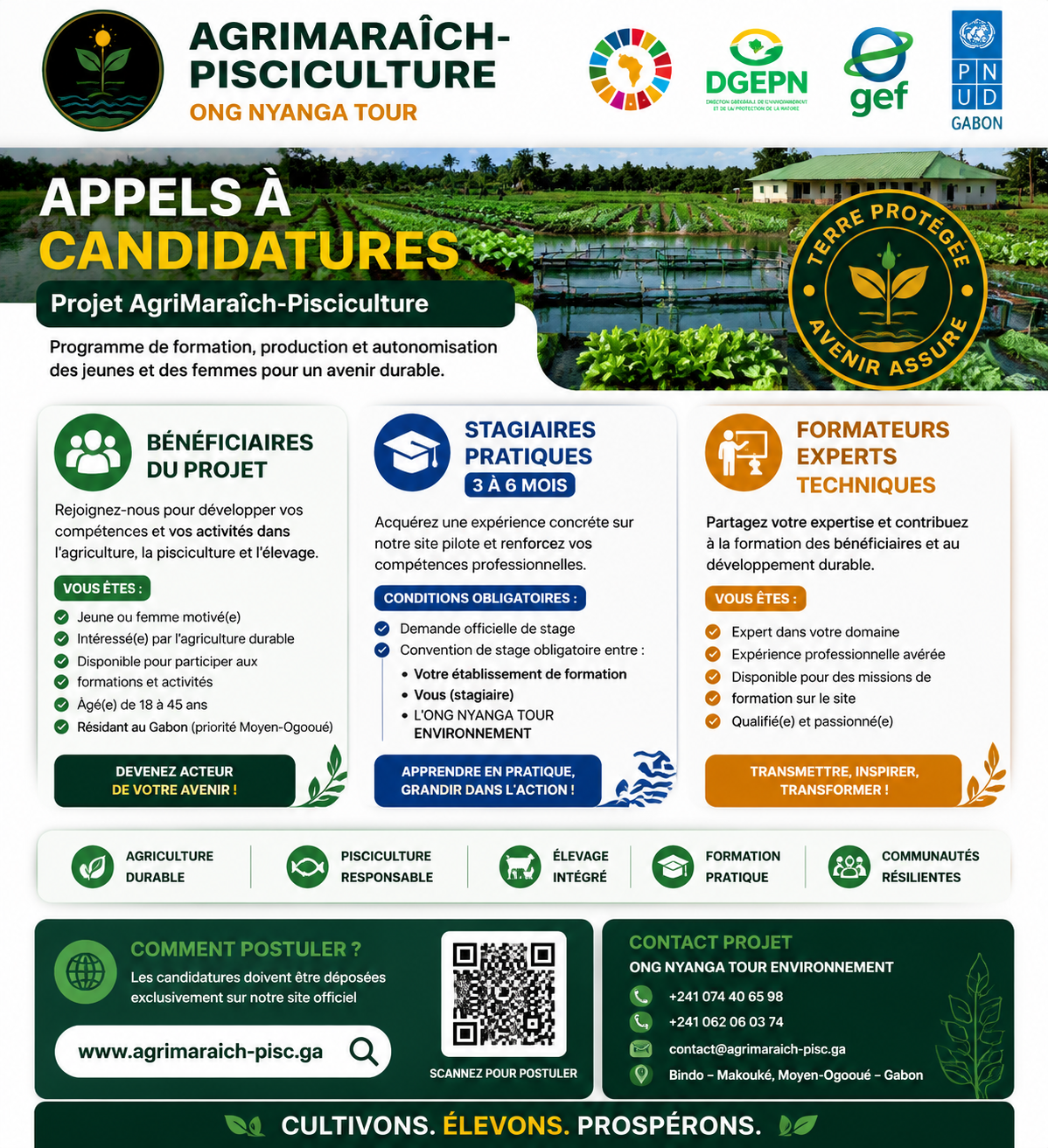 APPEL À EXPERTS FORMATEURS – Projet AgriMaraîch-Pisciculture